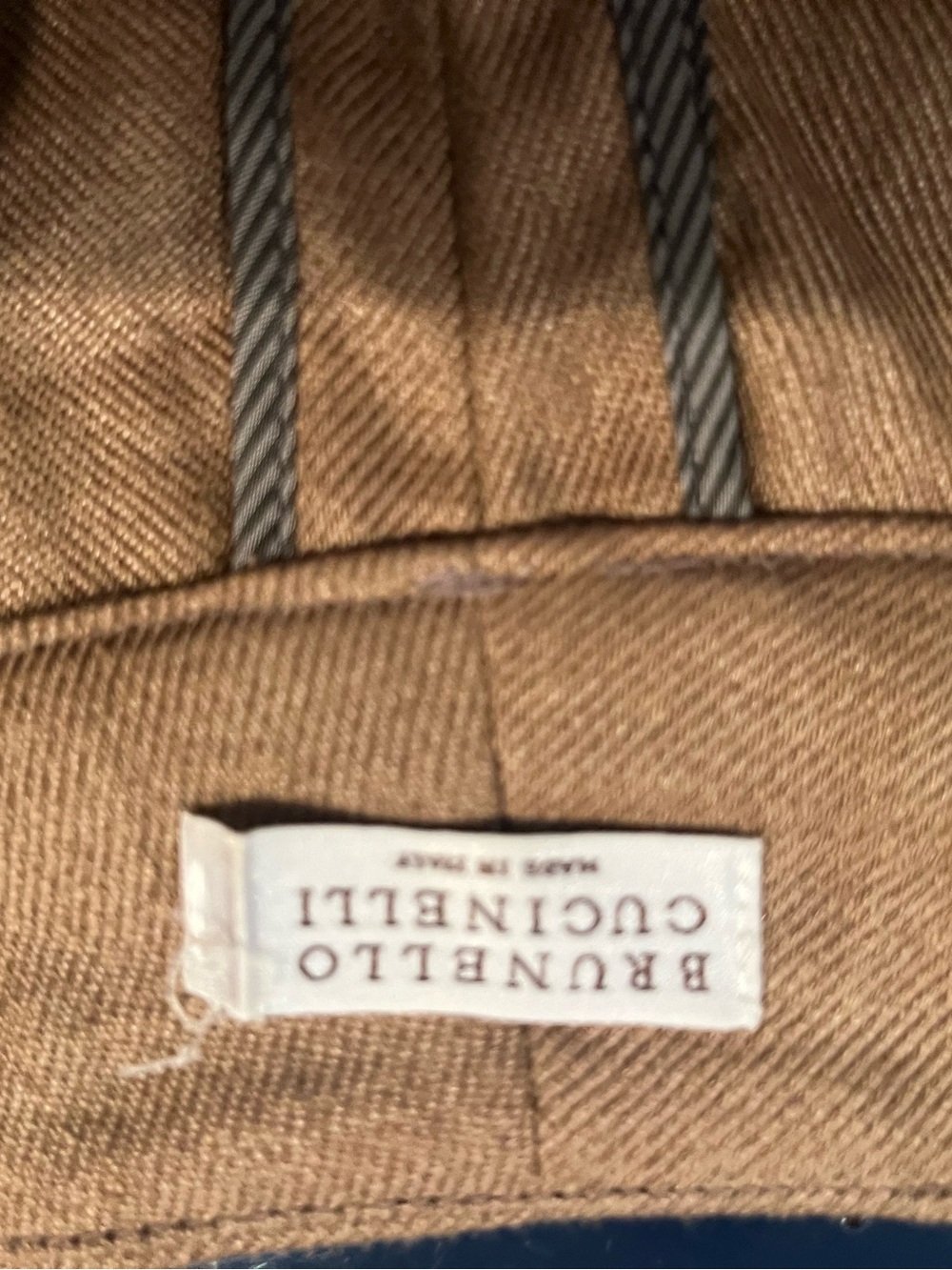 Brunello Cucinelli chestnut linen hi waisted linen wide leg pant - Picture 12 of 12